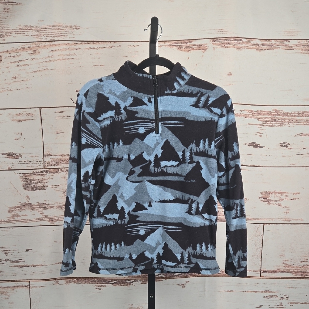 Childrens Place Boys Mountain Glacier Fleece Half-Zip Pullover Size Large 10/12